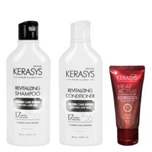 Kerasys - Revitalizing Rosehip Oil Duo (Sh + Cd 180ml) + Mini Leave-In Heat Active Damage Repair 50ml